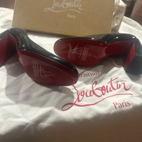 Christian Louboutin Black Patent Leather Heels - Picture 6 of 10